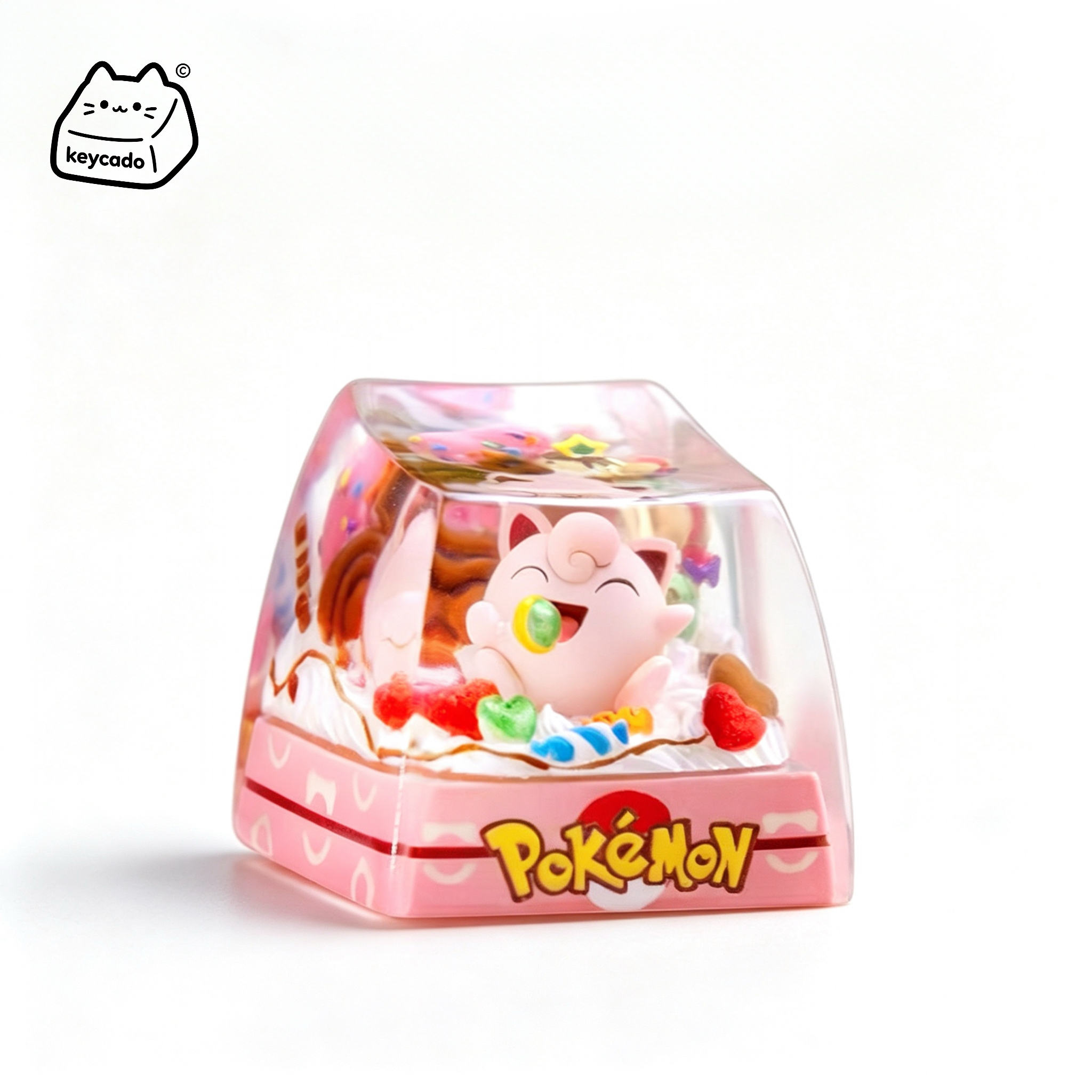 Handmade Jigglypuff Epoxy Resin Artisan Keycap - Image 1