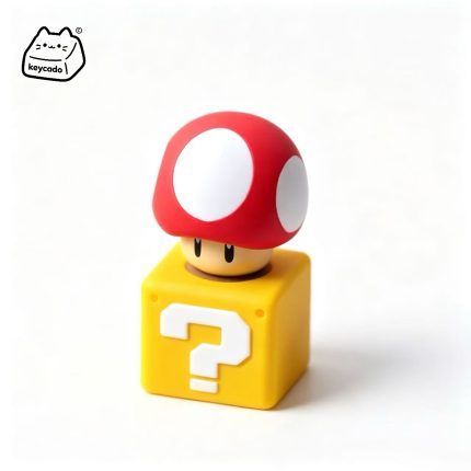 Rotatable 3D Sculpted Super Mushroom Artisan Keycap, Super Mario Classic Nintendo Power-Up Handmade Game Block Keycap Compatible With Cherry MX Gateron Kailh All MX Mechanical Keyboard Switches