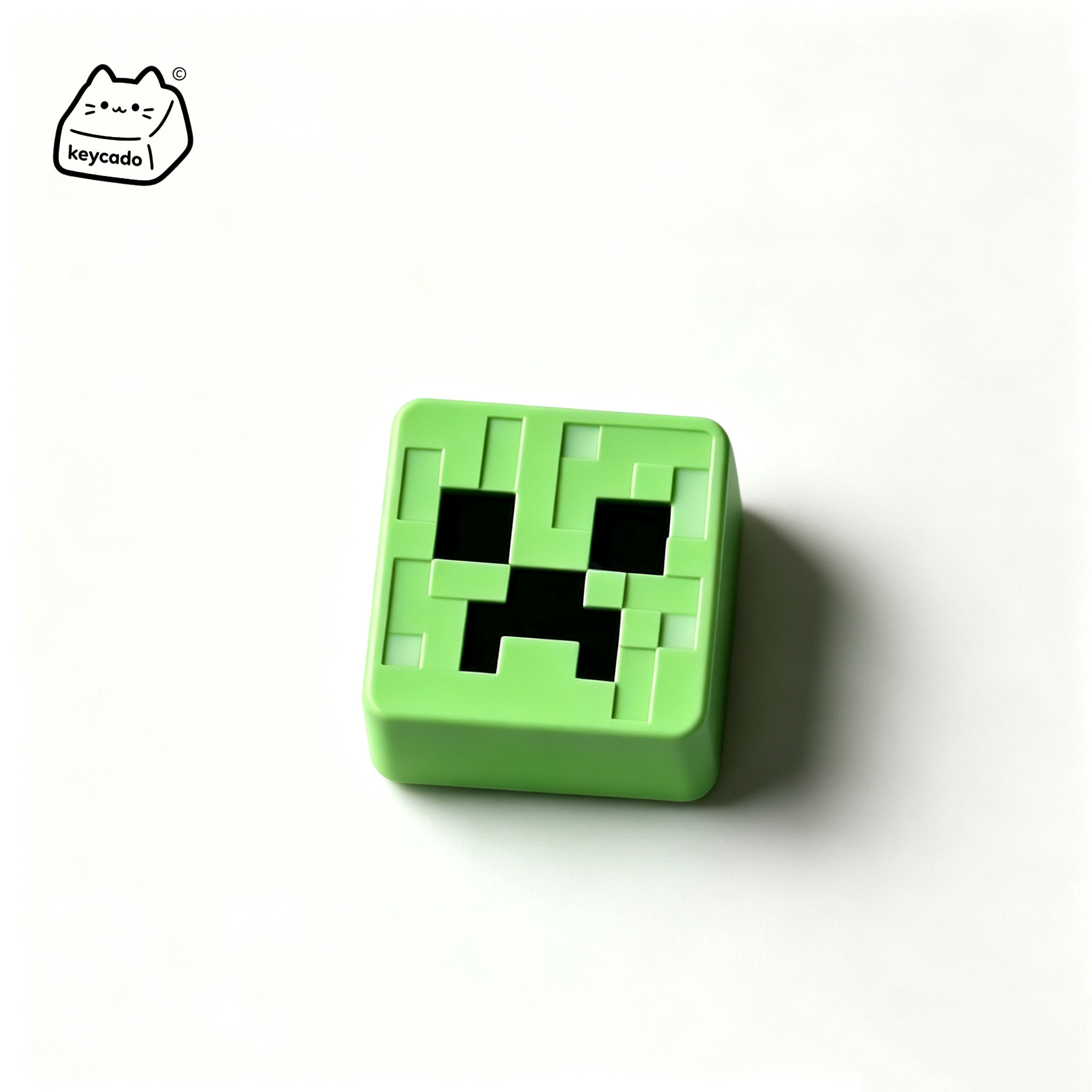 3D Sculpted Creeper Artisan Keycap, Minecraft Iconic Hostile Mob Handmade Game Figure Keycap Compatible With Cherry MX Gateron Kailh All MX Mechanical Keyboard Switches - Image 1