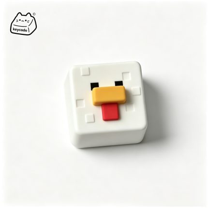3D Sculpted Chicken Artisan Keycap, Minecraft Cute Farm Mob Handmade Animal Figure Keycap Compatible With Cherry MX Gateron Kailh All MX Mechanical Keyboard Switches