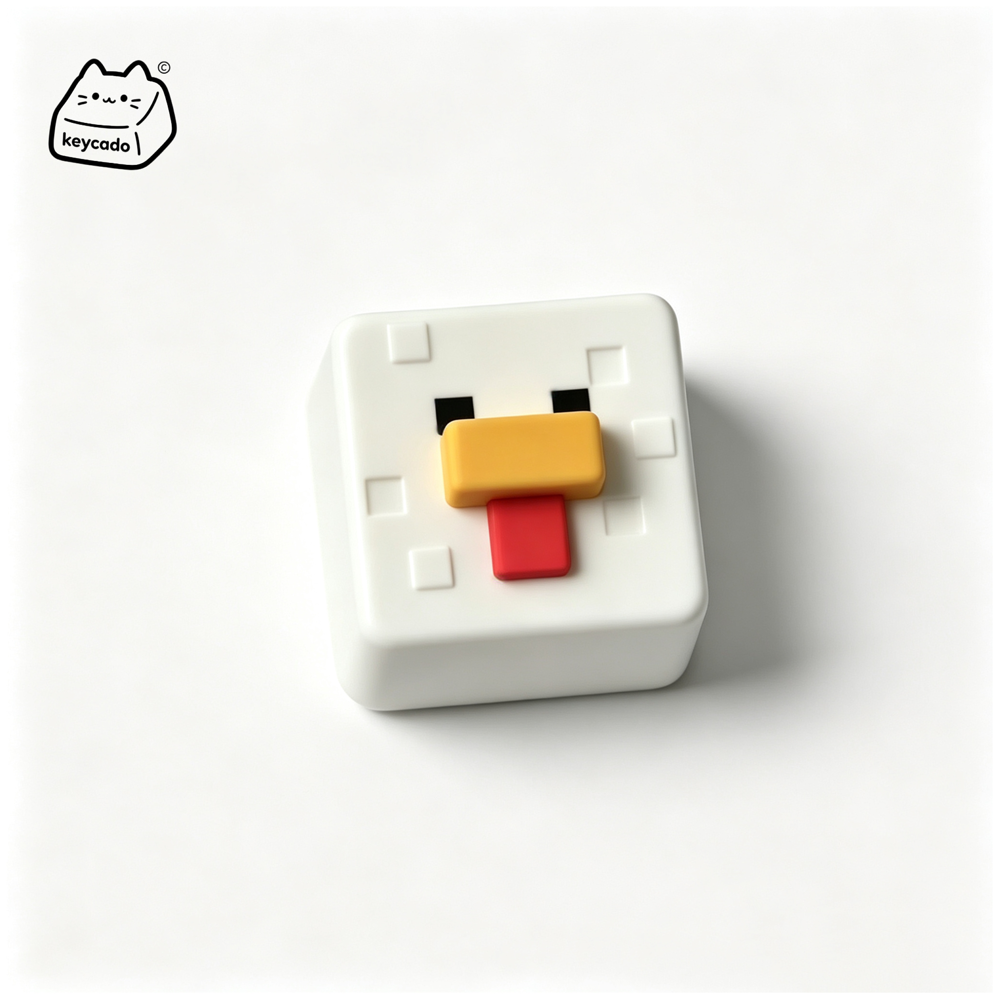 3D Sculpted Chicken Artisan Keycap, Minecraft Cute Farm Mob Handmade Animal Figure Keycap Compatible With Cherry MX Gateron Kailh All MX Mechanical Keyboard Switches - Image 1