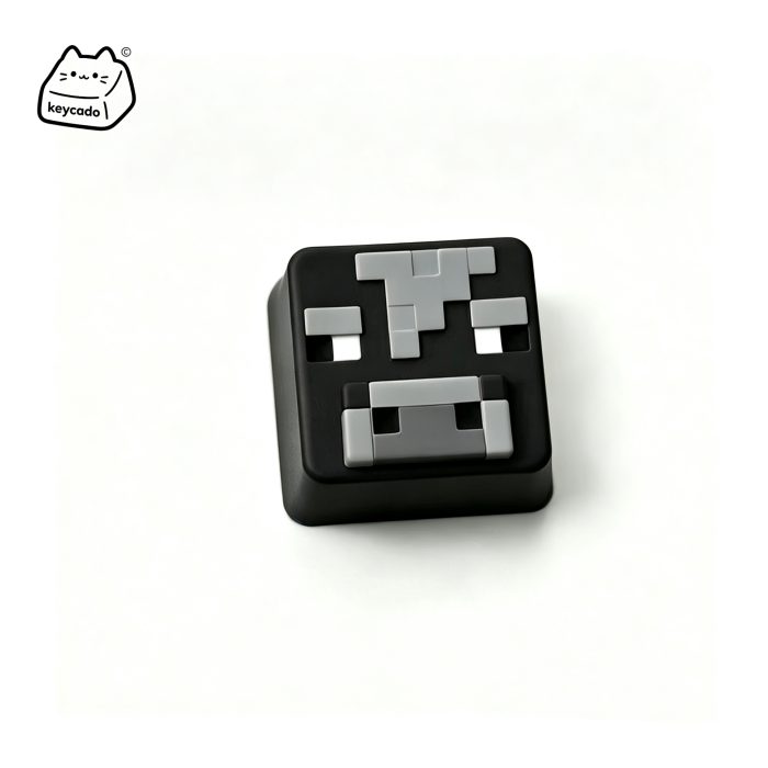 3D Sculpted Baby Cow Artisan Keycap, Minecraft Cute Farm Mob Handmade Game Figure Keycap Compatible With Cherry MX Gateron Kailh All MX Mechanical Keyboard Switches