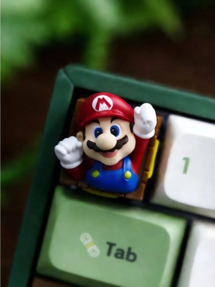 Super Mario Series 3D Block Style Artisan Keycap, Handmade Stereo Game Character Keycap Compatible With All MX Mechanical Keyboard Switches - Image 3
