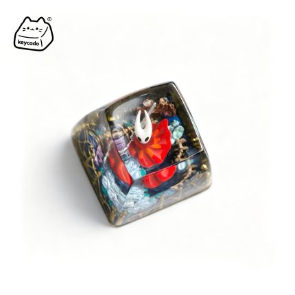 Transparent Resin Artisan Keycap, Hornet Hollow Knight Silksong Handmade Diorama Keycap Compatible with All MX Mechanical Keyboard Switches
