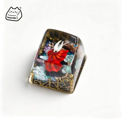 Transparent Resin Artisan Keycap, Hornet Hollow Knight Silksong Handmade Diorama Keycap Compatible with All MX Mechanical Keyboard Switches