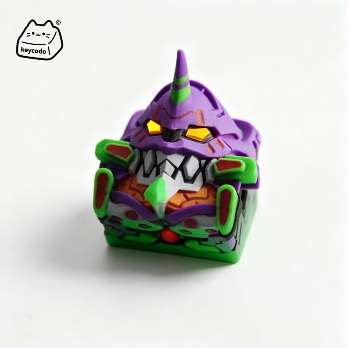 3D Sculpted Shinji Ikari Unit-01 Artisan Keycap, Neon Genesis Evangelion Handmade Anime Figure Keycap Compatible With Cherry MX Gateron Kailh All MX Mechanical Keyboard Switches - Image 2