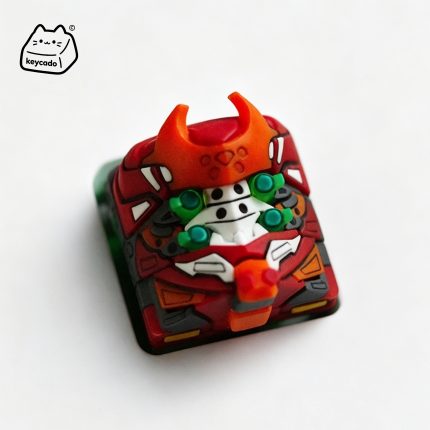 3D Sculpted Asuka Unit-02 Artisan Keycap, Neon Genesis Evangelion Handmade Anime Figure Keycap Compatible With Cherry MX Gateron Kailh All MX Mechanical Keyboard Switches