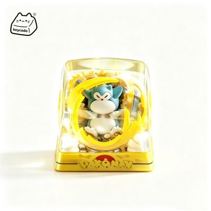 Transparent Resin Artisan Keycap, Snorlax Lazy Scene Handmade Pokemon Keycap Compatible with All MX Mechanical Keyboard Switches