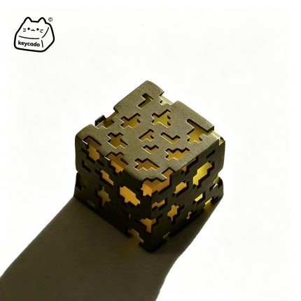 3D Sculpted Glowstone Ore Artisan Keycap, Minecraft Nether Luminous Block Handmade Keycap Compatible With All MX Mechanical Keyboard Switches