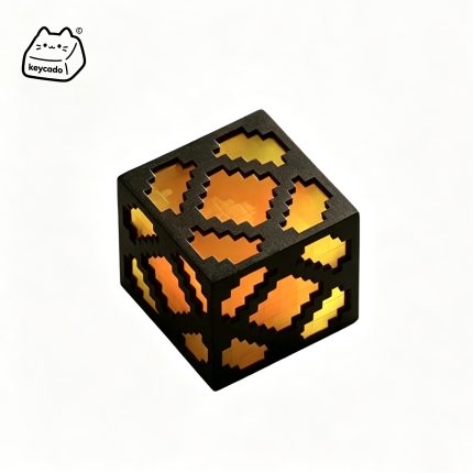 3D Sculpted Glowstone Lamp Artisan Keycap, Minecraft Luminous Light Block Handmade Keycap Compatible With All MX Mechanical Keyboard Switches