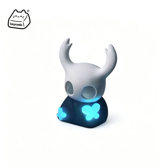 Shine Through 3D Sculpted The Knight Artisan Keycap, Hollow Knight Silksong Luminous Protagonist Handmade Keycap Compatible With Cherry MX Gateron Kailh All MX Mechanical Keyboard Switches