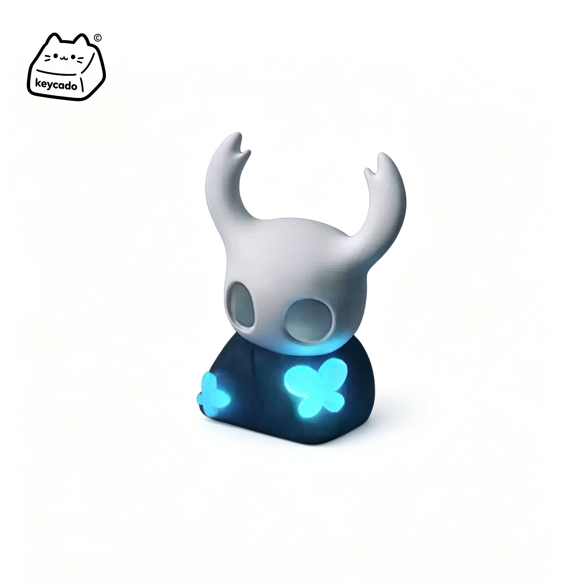 Shine Through 3D Sculpted The Knight Artisan Keycap, Hollow Knight Silksong Luminous Protagonist Handmade Keycap Compatible With Cherry MX Gateron Kailh All MX Mechanical Keyboard Switches - Image 1