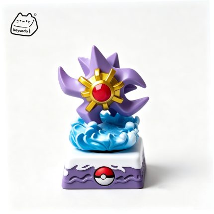 Rotatable 3D Sculpted Artisan Keycap, Starmie Pokemon Handmade Figure Keycap Compatible with All MX Mechanical Keyboard Switches