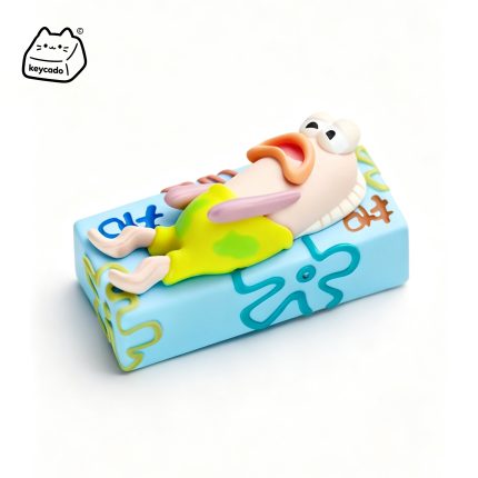3D Stereo Artisan Keycap, Bikini Bottomites SpongeBob Mini Scene Handmade Keycap Compatible with All MX Mechanical Keyboard Switches