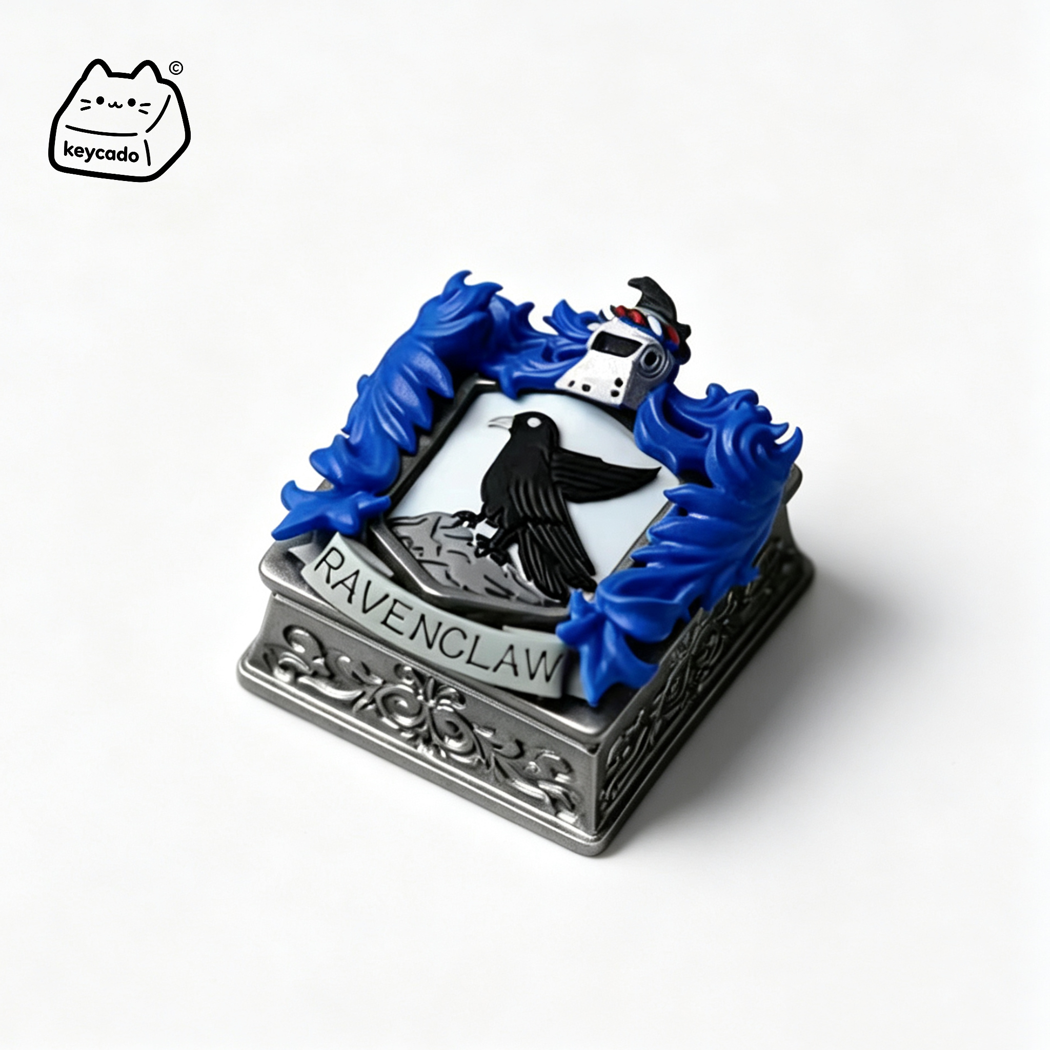 3D Sculpted Artisan Keycap, Ravenclaw Hogwarts Harry Potter House Crest Handmade Figure Keycap Compatible with All MX Mechanical Keyboard Switches - Image 1