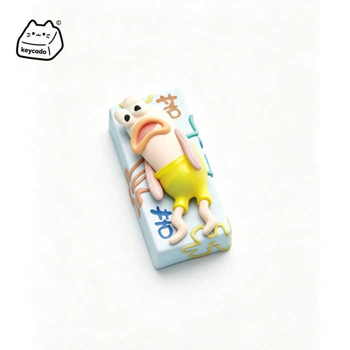 3D Stereo Artisan Keycap, Bikini Bottomites SpongeBob Mini Scene Handmade Keycap Compatible with All MX Mechanical Keyboard Switches