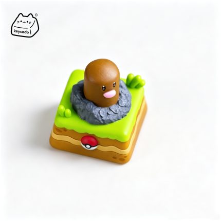 Rotatable 3D Sculpted Artisan Keycap, Psyduck Pokemon Handmade Figure Keycap Compatible with All MX Mechanical Keyboard Switches