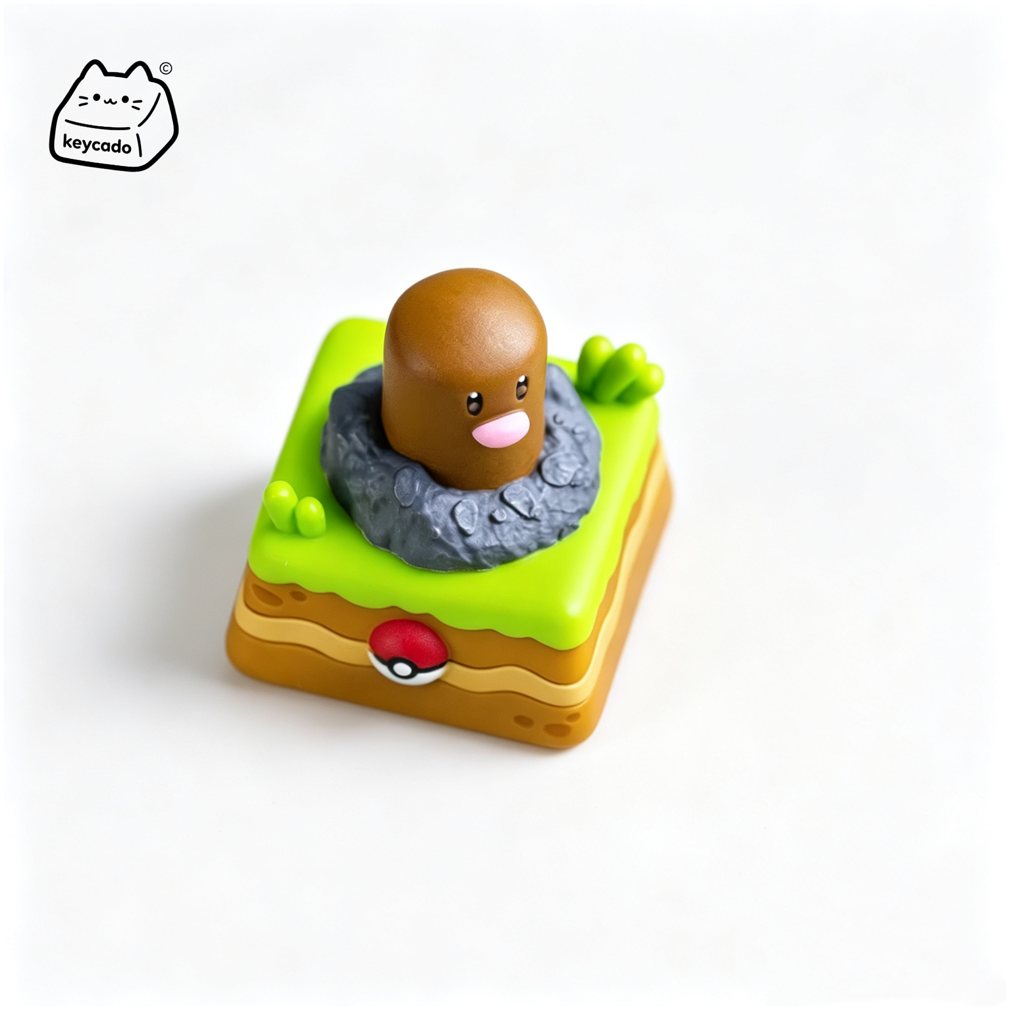 Rotatable 3D Sculpted Artisan Keycap, Psyduck Pokemon Handmade Figure Keycap Compatible with All MX Mechanical Keyboard Switches - Image 2