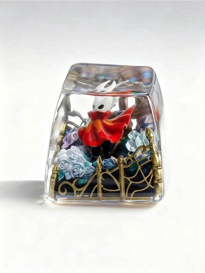 Transparent Resin Artisan Keycap, Hornet Hollow Knight Silksong Handmade Diorama Keycap Compatible with All MX Mechanical Keyboard Switches - Image 5