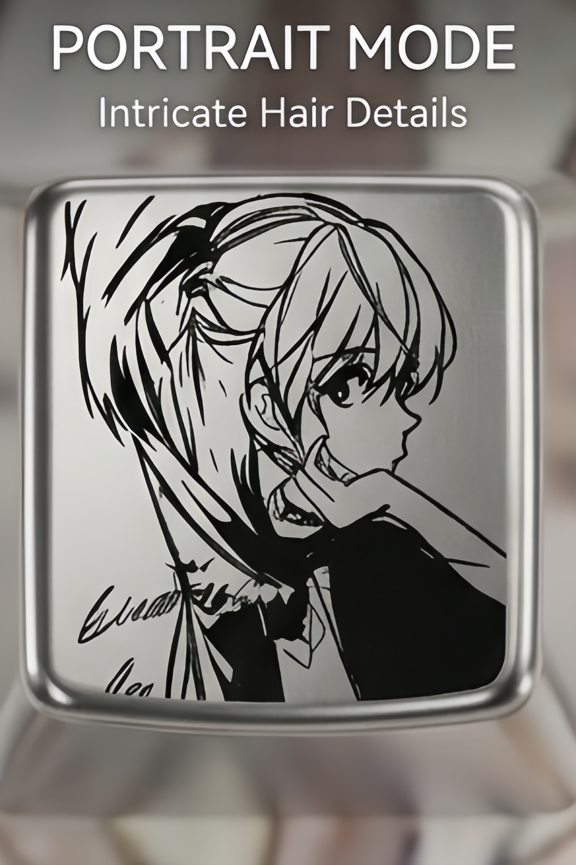 Laser Engraved Zinc Alloy Metal Keycap, Anime Character & Cute Cat Sketch Pattern Cherry Profile Artisan Keycap Compatible With Cherry MX Gateron Kailh All MX Mechanical Keyboard Switches - Image 3