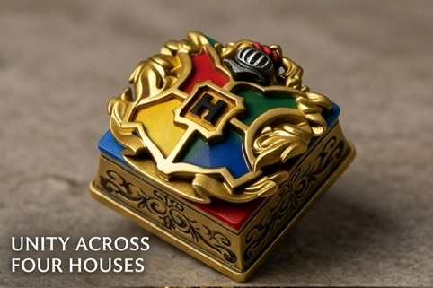 3D Sculpted Hogwarts House Crest Artisan Keycap, Harry Potter Academy Emblem Handmade Keycap Compatible With All MX Mechanical Keyboard Switches - Image 7