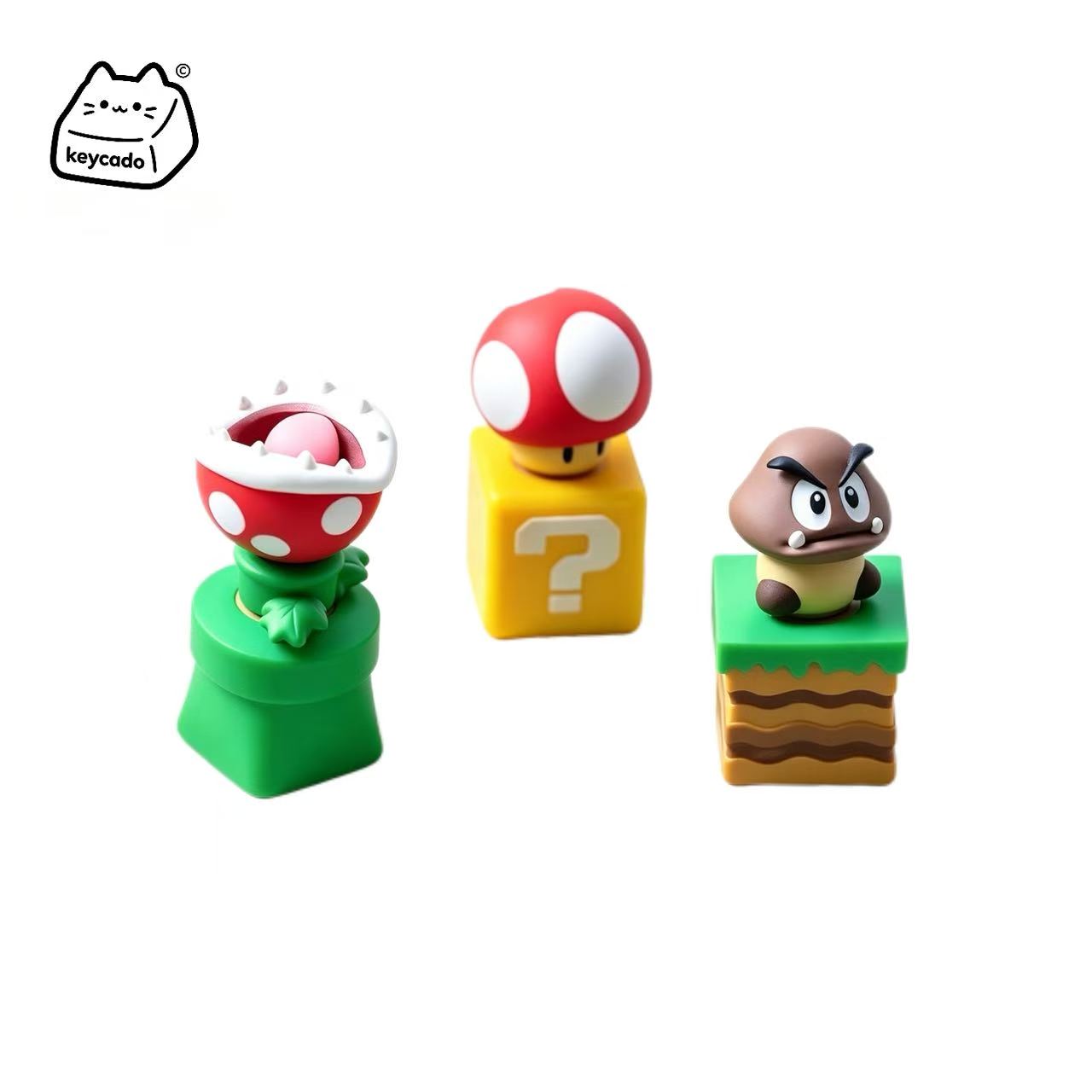 Super Mario Series 3D Block Style Artisan Keycap, Handmade Stereo Game Character Keycap Compatible With All MX Mechanical Keyboard Switches - Image 1