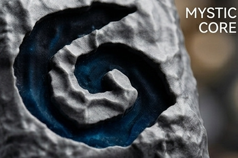 Hearthstone Spiral Logo Series Artisan Keycaps, Golden Metal & Rough Stone Texture Game Custom Keycap Cherry Profile For Mechanical Keyboard - Image 4