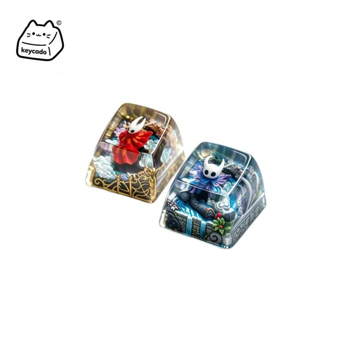 Hollow Knight Diorama Resin Artisan Keycap, Layered Scene Handmade Transparent Backlit Keycap For R4 ESC Key Compatible With All MX Mechanical Switches