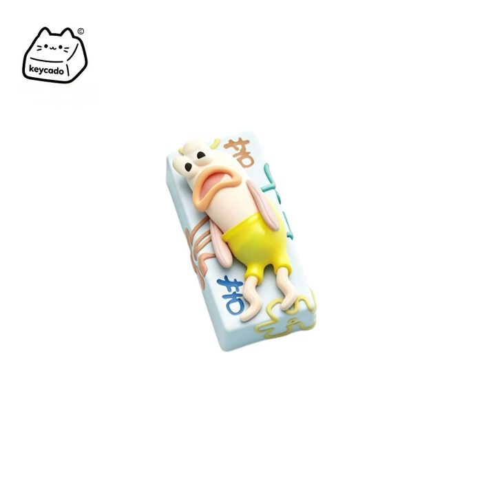 3D Stereo Artisan Keycap, Bikini Bottomites SpongeBob Mini Scene Handmade Keycap Compatible with All MX Mechanical Keyboard Switches
