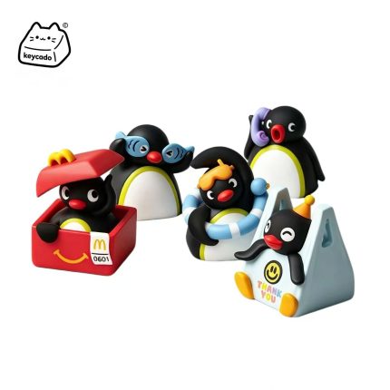 3D Sculpted Artisan Keycap, Fish-Catching Pingu Handmade Figure Keycap Compatible with All MX Mechanical Keyboard Switches