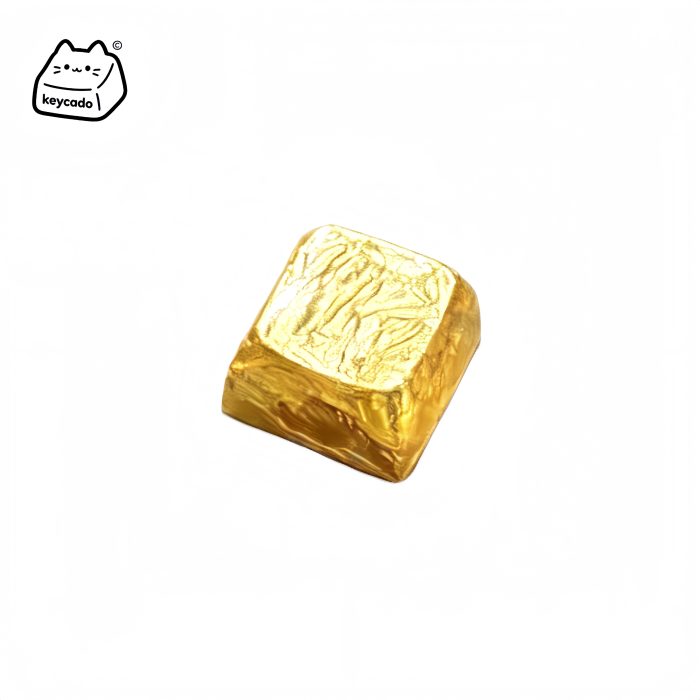 Burnt Gold Foil Artisan Keycap, Traditional Chinese Intangible Cultural Heritage Craft XDA Profile Keycap Compatible With Cherry MX Gateron Kailh All MX Mechanical Keyboard Switches - Image 1