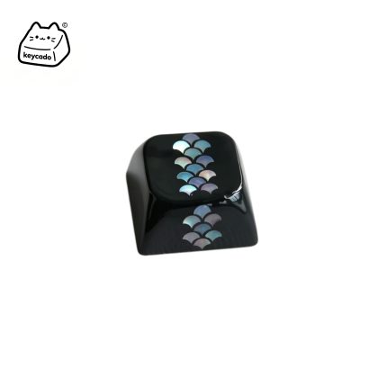 Mosaic Mother of Pearl Inlay Artisan Keycap, Traditional Chinese Dragon Scale Pattern XDA Profile Key Cap Compatible With Cherry MX Gateron Kailh All MX Mechanical Keyboard Switches