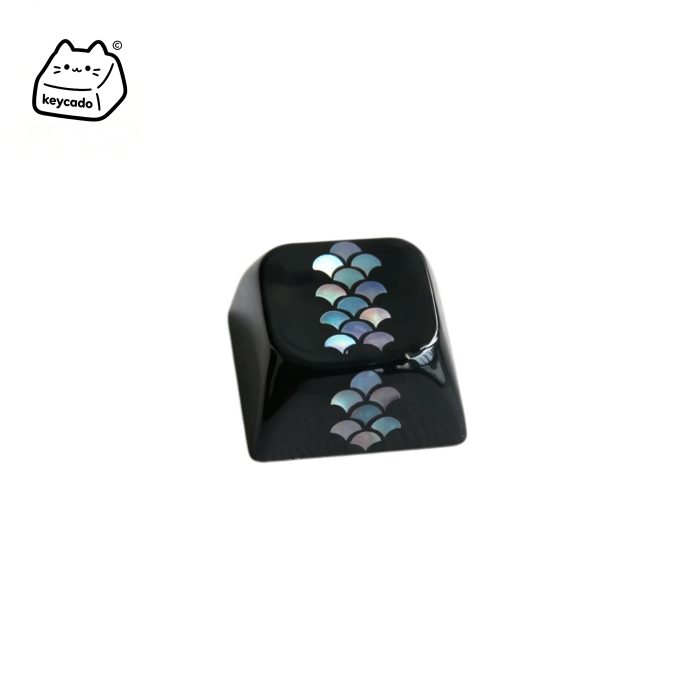 Mosaic Mother of Pearl Inlay Artisan Keycap, Traditional Chinese Dragon Scale Pattern XDA Profile Key Cap Compatible With Cherry MX Gateron Kailh All MX Mechanical Keyboard Switches - Image 1