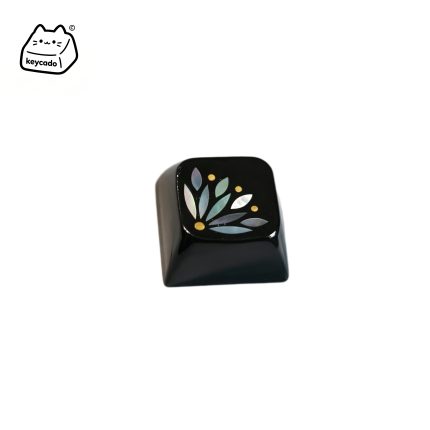 Mosaic Mother of Pearl Inlay Artisan Keycap, Traditional Chinese Sunflower Floral Pattern XDA Profile Key Cap Compatible With Cherry MX Gateron Kailh All MX Mechanical Keyboard Switches