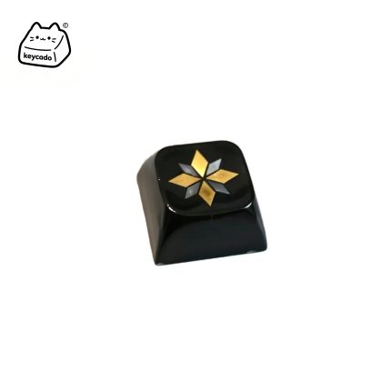 Mosaic Mother of Pearl Inlay Artisan Keycap, Traditional Chinese Four Pointed Star Pattern XDA Profile Key Cap Compatible With Cherry MX Gateron Kailh All MX Mechanical Keyboard Switches