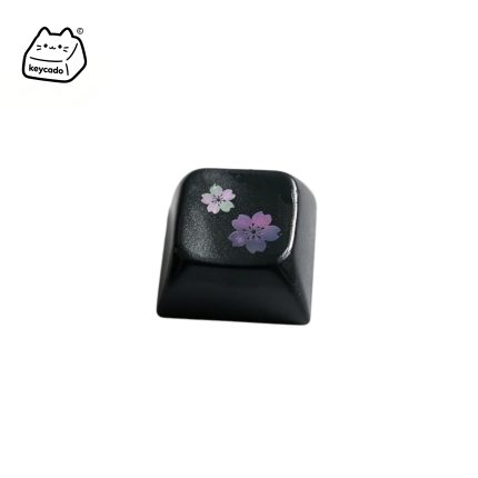 Mosaic Mother of Pearl Inlay Artisan Keycap, Traditional Oriental Cherry Blossom Floral Pattern XDA Profile Key Cap Compatible With Cherry MX Gateron Kailh All MX Mechanical Keyboard Switches
