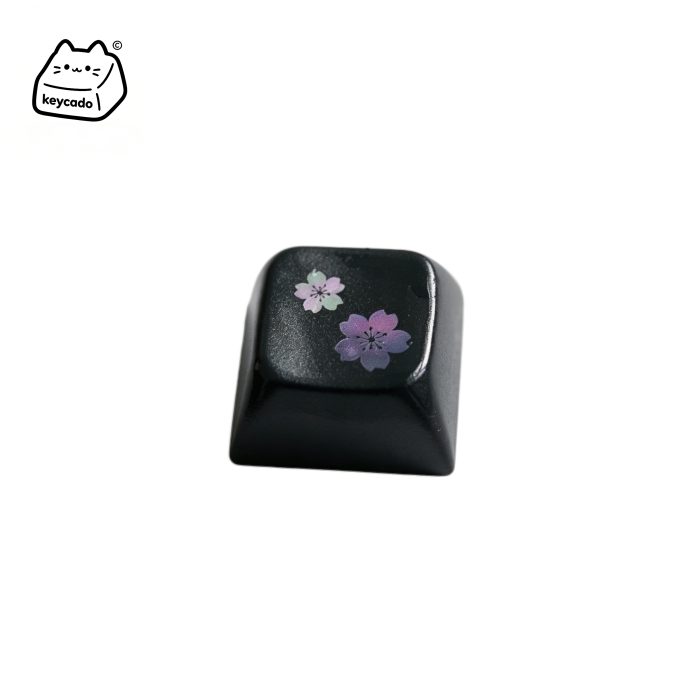 Mosaic Mother of Pearl Inlay Artisan Keycap, Traditional Oriental Cherry Blossom Floral Pattern XDA Profile Key Cap Compatible With Cherry MX Gateron Kailh All MX Mechanical Keyboard Switches