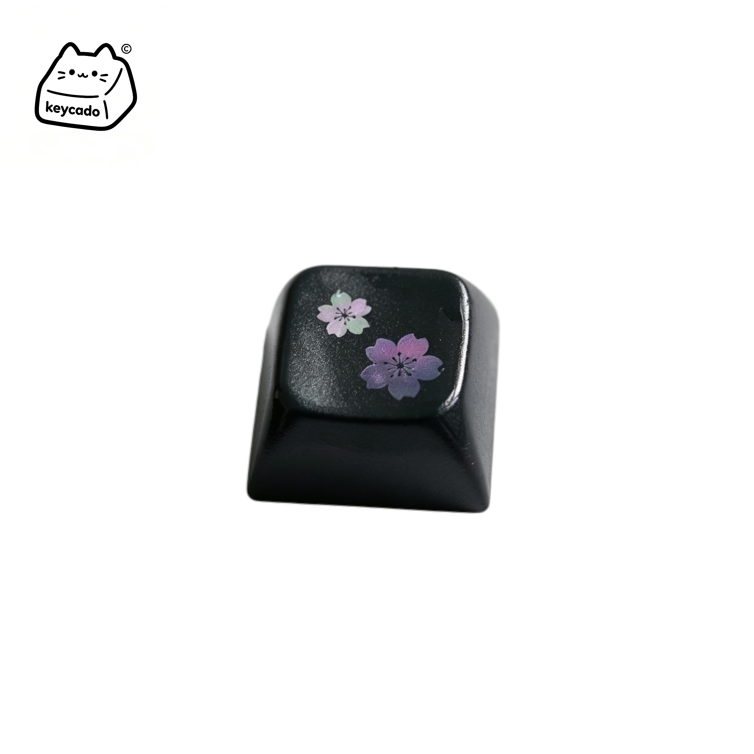 Mosaic Mother of Pearl Inlay Artisan Keycap, Traditional Oriental Cherry Blossom Floral Pattern XDA Profile Key Cap Compatible With Cherry MX Gateron Kailh All MX Mechanical Keyboard Switches - Image 1