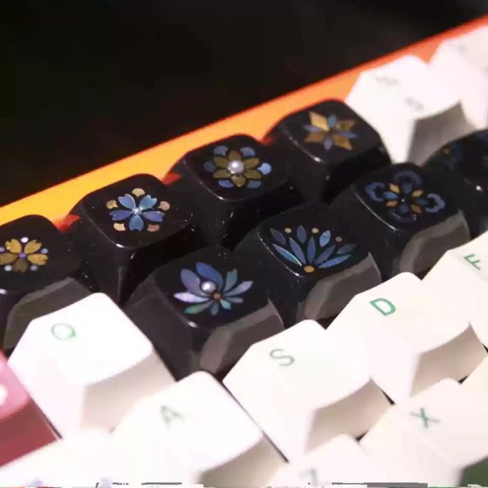 Mosaic Mother of Pearl Inlay Artisan Keycap, Traditional Chinese Dragon Scale Pattern XDA Profile Key Cap Compatible With Cherry MX Gateron Kailh All MX Mechanical Keyboard Switches - Image 4