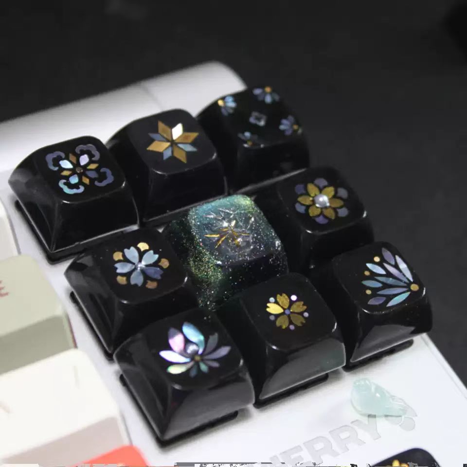 Mosaic Mother of Pearl Inlay Artisan Keycap, Traditional Chinese Dragon Scale Pattern XDA Profile Key Cap Compatible With Cherry MX Gateron Kailh All MX Mechanical Keyboard Switches - Image 5