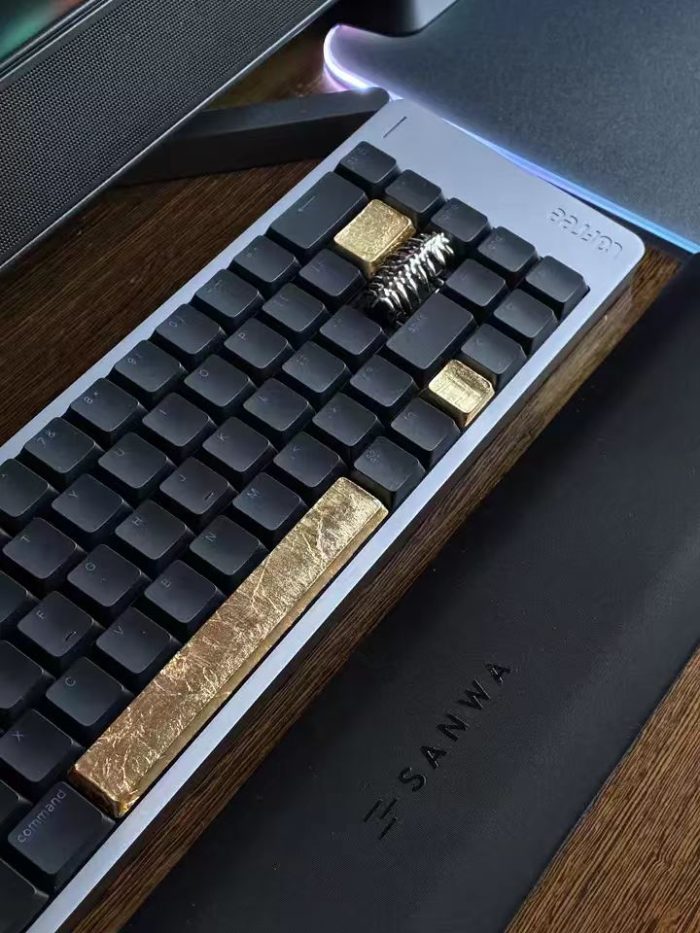 Burnt Gold Foil Artisan Keycap, Traditional Chinese Intangible Cultural Heritage Craft XDA Profile Keycap Compatible With Cherry MX Gateron Kailh All MX Mechanical Keyboard Switches - Image 5