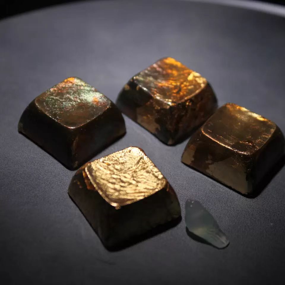 Burnt Gold Foil Artisan Keycap, Traditional Chinese Intangible Cultural Heritage Craft XDA Profile Keycap Compatible With Cherry MX Gateron Kailh All MX Mechanical Keyboard Switches - Image 3