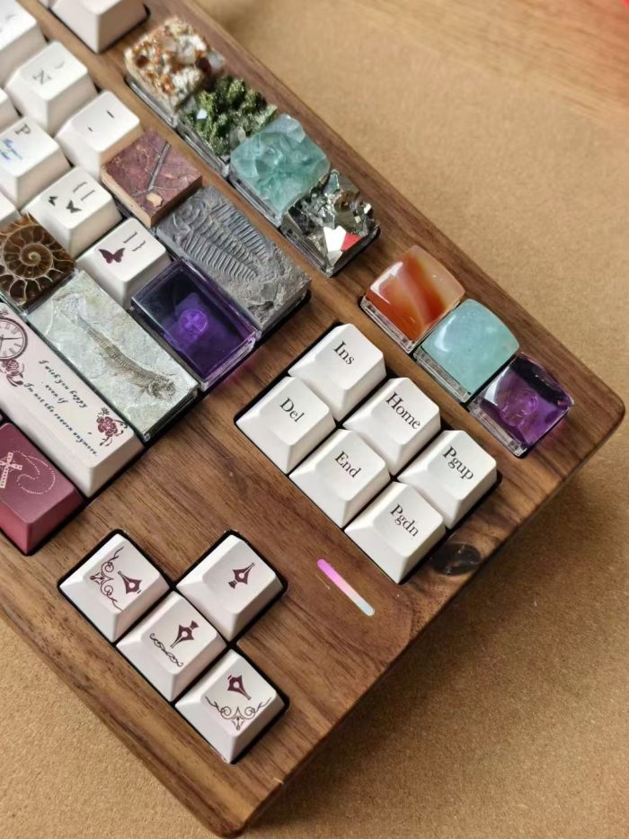 Burnt Colorful Gold Aluminum Foil Artisan Keycap, Traditional Chinese Intangible Cultural Heritage Craft XDA Profile Keycap Compatible With Cherry MX Gateron Kailh All MX Mechanical Keyboard Switches - Image 5