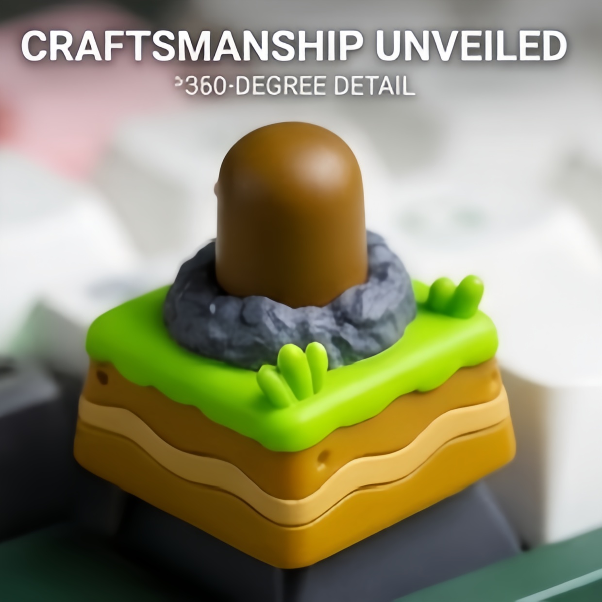 Rotatable 3D Pokemon Artisan Keycap, Handmade Sculpted Figure Keycap Compatible With Cherry MX Gateron Kailh All MX Mechanical Keyboard Switches - Image 15