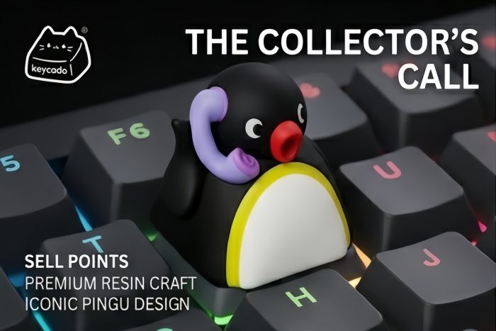3D Sculpted Artisan Keycap, Pingu Penguin Handmade Figure Keycap Compatible With Cherry MX Gateron Kailh All MX Mechanical Keyboard Switches - Image 24