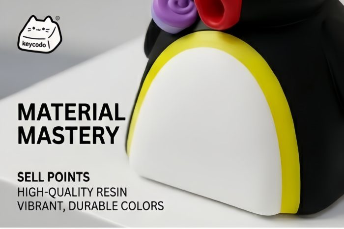 3D Sculpted Artisan Keycap, Pingu Penguin Handmade Figure Keycap Compatible With Cherry MX Gateron Kailh All MX Mechanical Keyboard Switches - Image 27