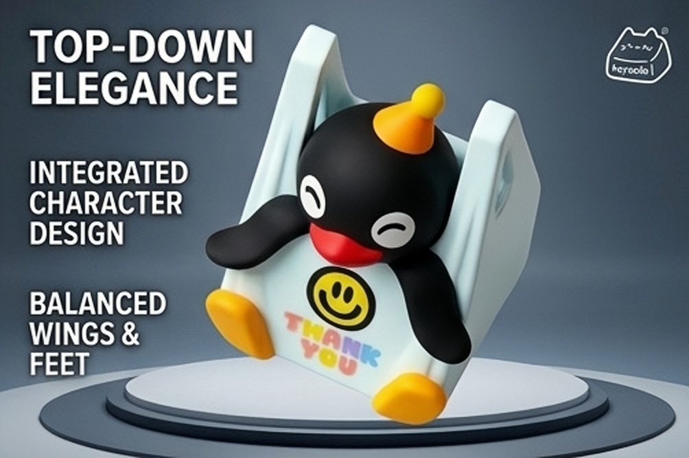 3D Sculpted Artisan Keycap, Pingu Penguin Handmade Figure Keycap Compatible With Cherry MX Gateron Kailh All MX Mechanical Keyboard Switches - Image 16