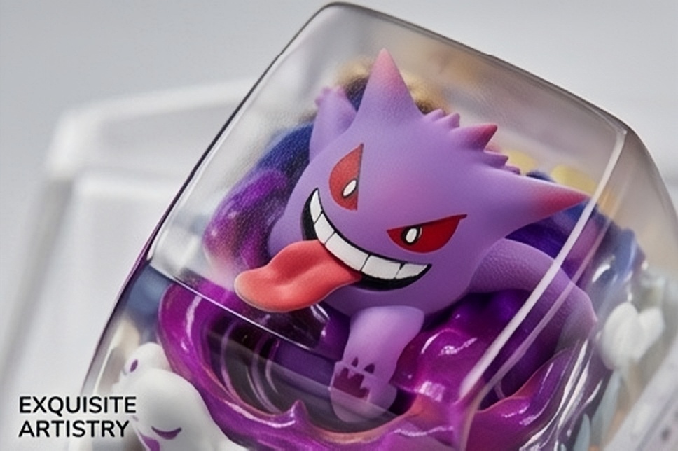 Pokemon 3D Resin Diorama Artisan Keycap, Handmade Scene Landscape Character Keycap For MX Mechanical Keyboard Switches - Image 14