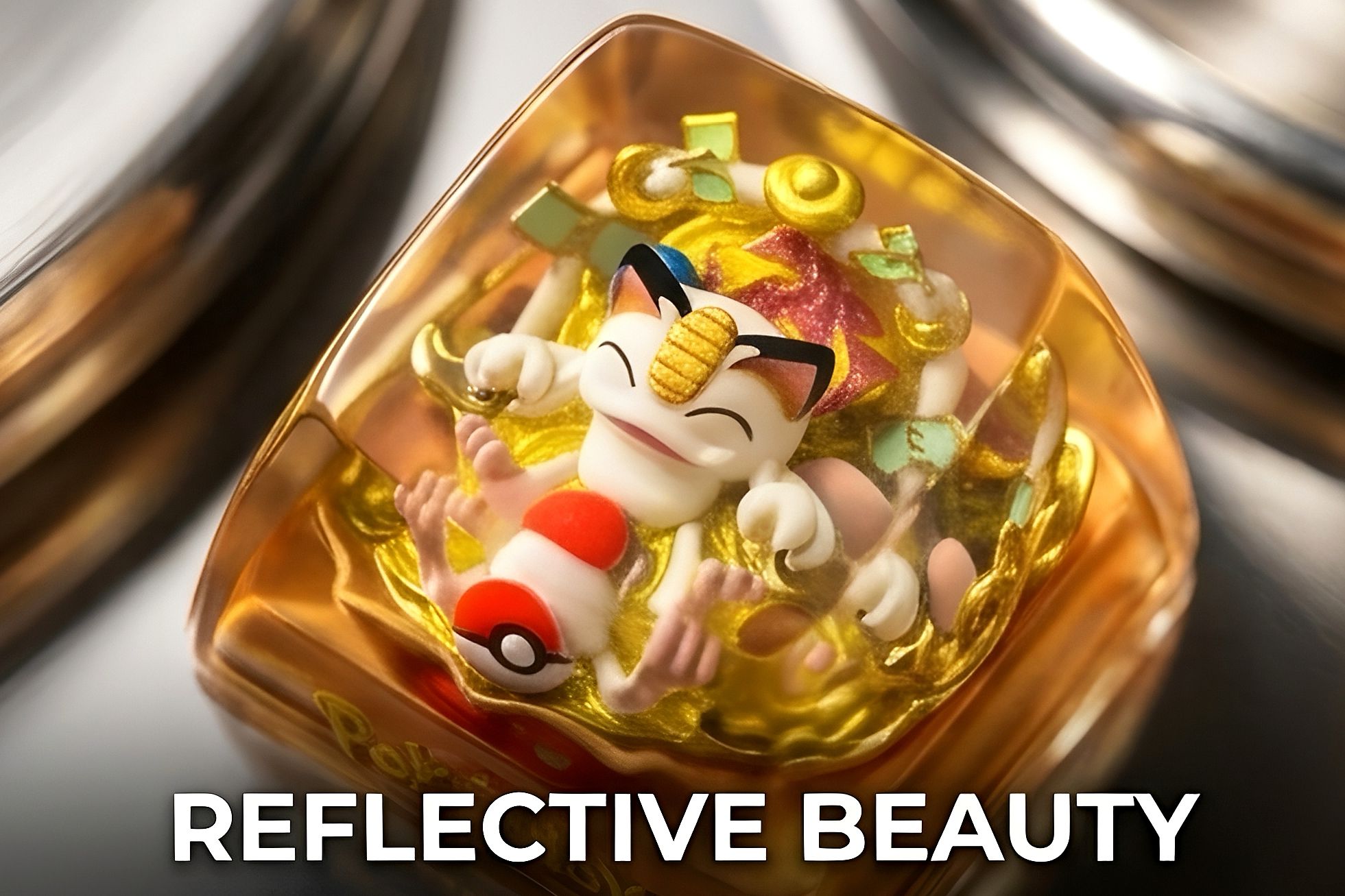 Pokemon 3D Resin Diorama Artisan Keycap, Handmade Scene Landscape Character Keycap For MX Mechanical Keyboard Switches - Image 45
