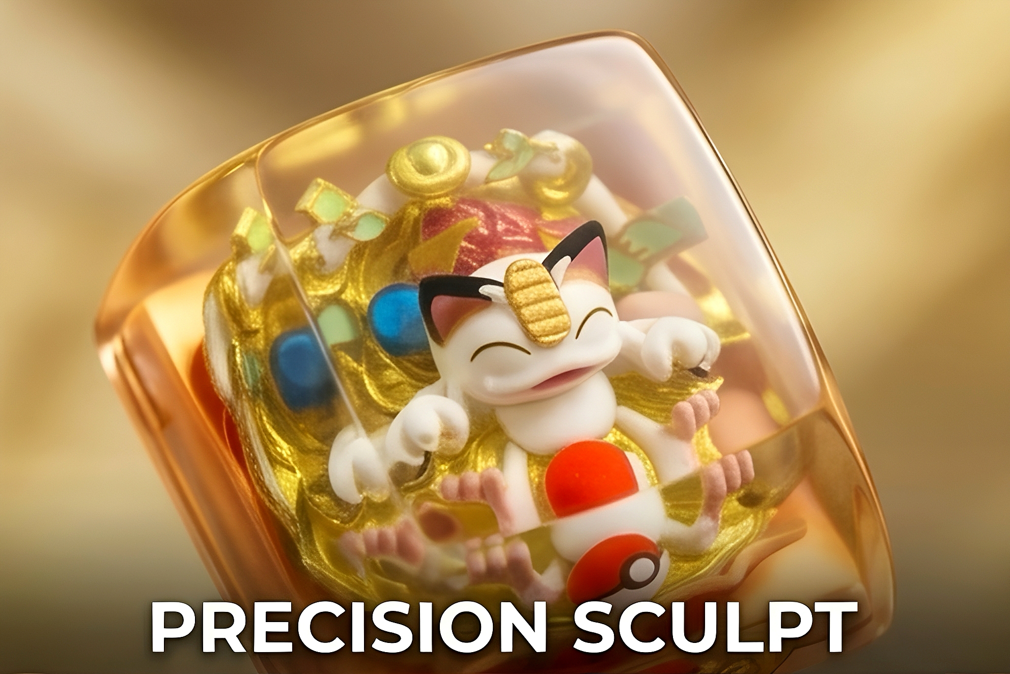 Pokemon 3D Resin Diorama Artisan Keycap, Handmade Scene Landscape Character Keycap For MX Mechanical Keyboard Switches - Image 47